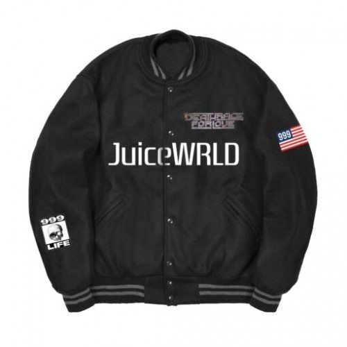 Juice Wrld 999 Life Black Bomber Jacket